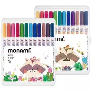 어린이 사인펜 12색 초등학생 준비물 문구 용품칼라 컬러싸인 미술 선물 드로잉팬 세트 수성 싸인