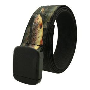 토마스 베이츠 물고기 패턴 메탈 프리 하이커 웹 벨트