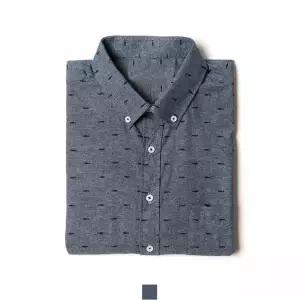 [모로엠]남자 버튼다운셔츠 물고기패턴 DMG SHA Q4379017_P392494954