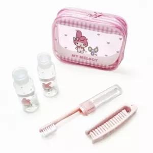 여행공병세트 마이멜로디 칫솔 샴푸 캐릭터 로션 용공 세면도구 투명파우치 용기 스킨