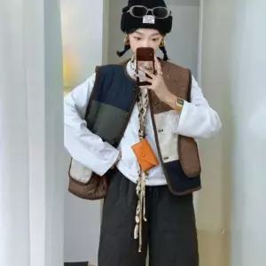 [하프클럽/]여자 양털 패턴 프리사이즈 노르딕 조끼