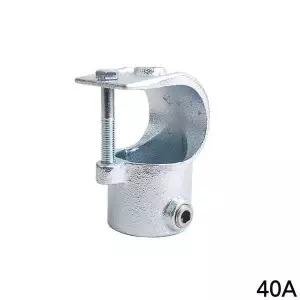 다용도 실버 클램프 파이프 고정용 48.3mm