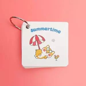 캐릭터 미니노트 학생 메모장 암기카드 링 단어장 (KYR-WFK5KE9)