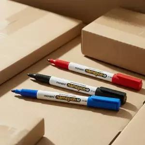 모나미 굵은 글씨 M 네임펜 2.0mm 12자루 박스 3컬러