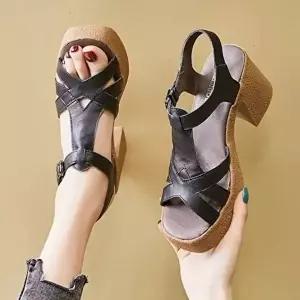통굽샌들 스트랩샌들 데일리 스트랩샌들 여성샌들 클-WFHWEPA