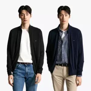 [공식][타미힐피거] 캐시미어 블렌드 집업 가디건 2종 택1 (T12F7KCD130MT1)