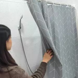 방수 비닐 샤워 커튼 그레이 120x180 파티션 실 커튼 비닐 가림막