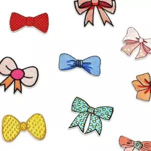 다림질접착 가방 옷 꾸미기 리본 와펜 패치 9개 세트 와펜 패치 접착 열접착 다림스티커