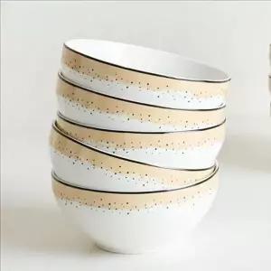 깔끔한 도자기 밥그릇 예쁜 도자기 공기 화이트 신혼 그릇
