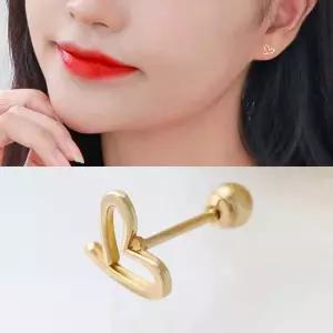 14K피어싱 14K 라인 하트 기본 골드 금 피어싱 골드피어싱