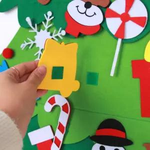 펠트지 크리스마스 꾸미기 벽트리 A트리 장식 장식품 부직포