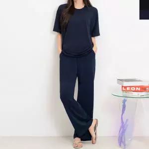 블레오 여자 아이스 반팔티 밴딩 일자 바지세트 DM2512161311