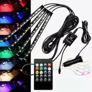 12V용 RGB 소리반응댄싱 LED바 풋등 키트 세트 플렉시블 자동차튜브 자동차LED 자동차튜닝 led