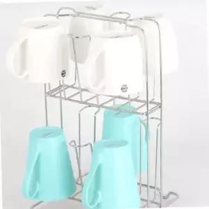 주방 정리대 컵 거치대 2단 맥주잔 술잔 머그컵 스탠드 안정적인 수납