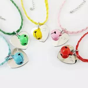 강아지 하트방울 매시 목걸이 1P 반려견 팬던트 목줄 wKy4+9IJd