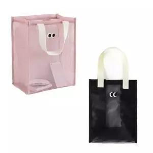 비치백 망사 모래놀이 워터파크 330MM 메쉬 목욕가방 데코트레이 아이보리1단트레이