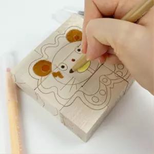 공감각 키우기 6면 도안 그림맞추기 우드 퍼즐 색칠하기 미술시간 방과후 체험수업