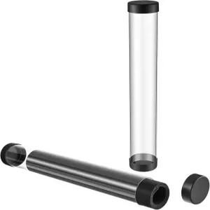 Barydat 2Pcs Playmat 튜브 라운드 MTG 플레이 매트 홀더 16.14인치 케이스 TCG 클리어 아트워크 게임용