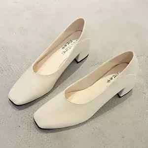 [엄지척]여자 여름 단화 펌프스 힐 5cm 로퍼 편한 통굽 신발