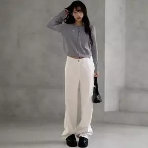 [다잇템] 여성 고무줄 프리미엄 코튼 와이드핏 코지 일상복 팬츠