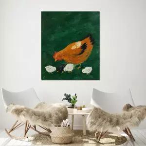 [트리빌리지]세련된 닭병아리 서양화 미술작품 거실 현관액자 인테리어그림