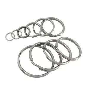 5pcs 분할 반지 라운드 와이어 더블 루프 열쇠 고리 1038mm 키 체인 홀더 DIY 가죽 공예 하드웨어 스테인레