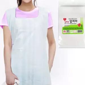 일회용 122ULW64 전신 앞치마 3매 조리 실습 미용실 주방 김장