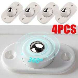 4pcs 마그네틱  캐스터 회전 바퀴 스테인레스 스틸 범용 휠 360 학위 도르래 끈적 이동 롤러