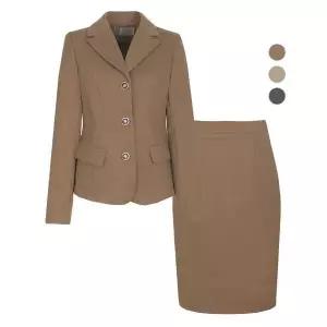 비비드시크릿가너 SET 여성 딜리아 겨울 헤링본 정장 자켓스커트 세트