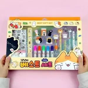 베스트 문구세트 냥냥이 캐릭터문구 문구 초등학생학 (KYR-WFH0X0I)