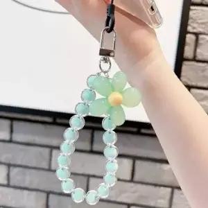 (타입 색상랜덤5p)가방장식 5p 폰스트랩 키홀더 열쇠고리 플라워 휴대폰줄