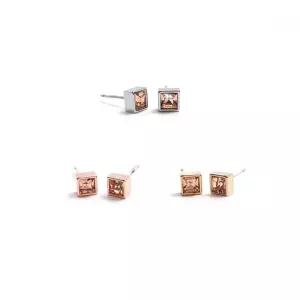 es4107 4mm 라이트로즈 스퀘어 오스트리아 정품 크리스탈 은침 귀걸이