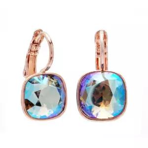 오스트리아 크리스탈 쿠션컷 로즈골드 10mm 귀걸이- 쉬머 라이트 콜로라도 ESG2160