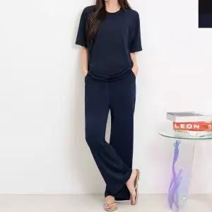 블레오 여자 아이스 반팔티 밴딩 일자 바지세트 DM2512161311_24254717