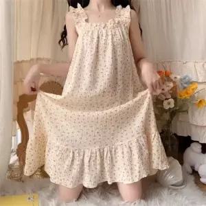 파자마 원피스잠옷 여성스런 치마잠옷 셔링 시원한