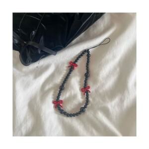 메리 비즈 리본 폰줄 휴대폰스트랩 키링 키치 비즈키링 가방고리 핸드폰줄 폰스트랩 귀여운 파스텔 선물