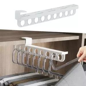 슬라이딩 바지 걸이 다용도 옷걸이 수납 무타공 바지 걸이 공간