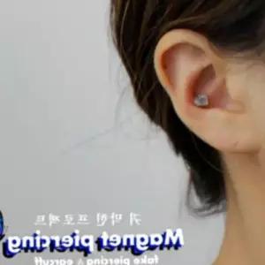 하트 큐빅 자석피어싱 귀찌 여성 악세사리 WFJFMJ6