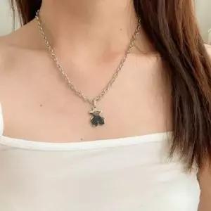 써지컬스틸 곰돌이 팬던트 굵은 목걸이 체인 WD2B49D