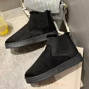 스웨이드가을부츠 여성 숏부츠 스웨이드 겨울 여행 신발 데이트 스타일 여성숏부츠검정부츠