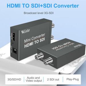 1080P HDMI to SDI 어댑터 변환기 2 비디오 오디오 HD-SDI/3G-SDI 모니터 HDTV TV 용 BNC