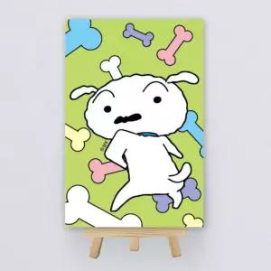 [아트박스]/하비스스퀘어 짱구는 못말려 흰둥이 댄스 보석십자수 스티커 10x15cm