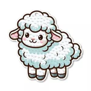 [아트박스]/하비스스퀘어 12간지 시리즈 양 보석십자수 키링 6x7cm