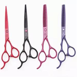 왼손 전문 커팅가위 고급 스테인레스 가위 숱치기 헤어컷