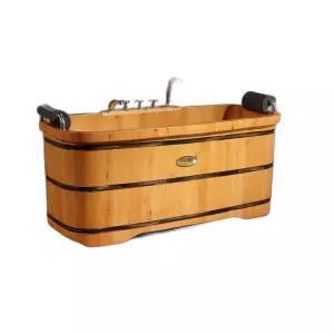 히노끼 원목 온천 욕조 편백나무 나무 사우나 자쿠지 반신욕