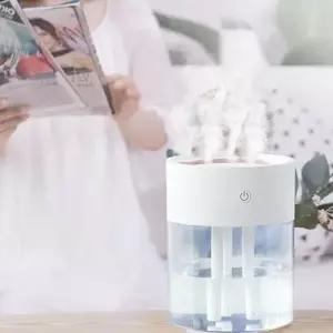 분무량 많은 미니 가습기 3구 USB 책상 사무실 거실 무드등 대용량 2L
