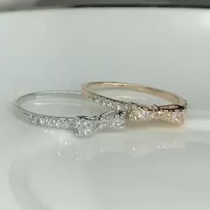 미니 리본 큐빅 레이어드 패션 은 반지우정 링 애끼링 마디반지 실버평반지 커플템 묵주