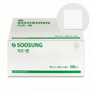 수성거즈엔 10cmX10cm 8겹 200매 의료용 거즈