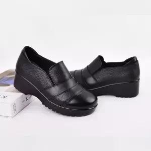 엄마 통굽 슈즈 데일리 가죽 로퍼 키높이 단화 신발 여자슬립온 여성슬립온