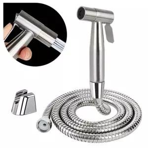 [콩심팥심]스텐 메탈호스 미니건세트1.5M 변기샤워건 화장실청소 베란다샤워기